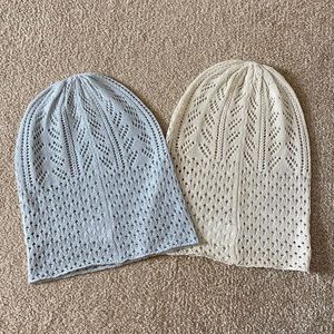 Two brand new never worn knitted sweater hats